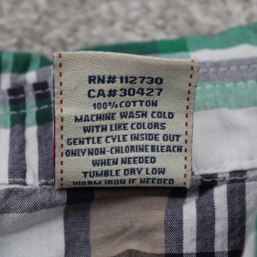 True Religion Pearl Snap Shirt Mens 2XL XXL Red/White/Green/Gray S/S 100% Cotton